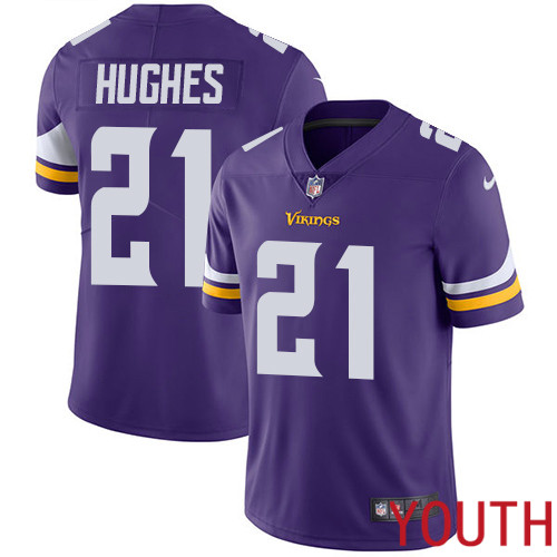 Minnesota Vikings 21 Limited Mike Hughes Purple Nike NFL Home Youth Jersey Vapor Untouchable